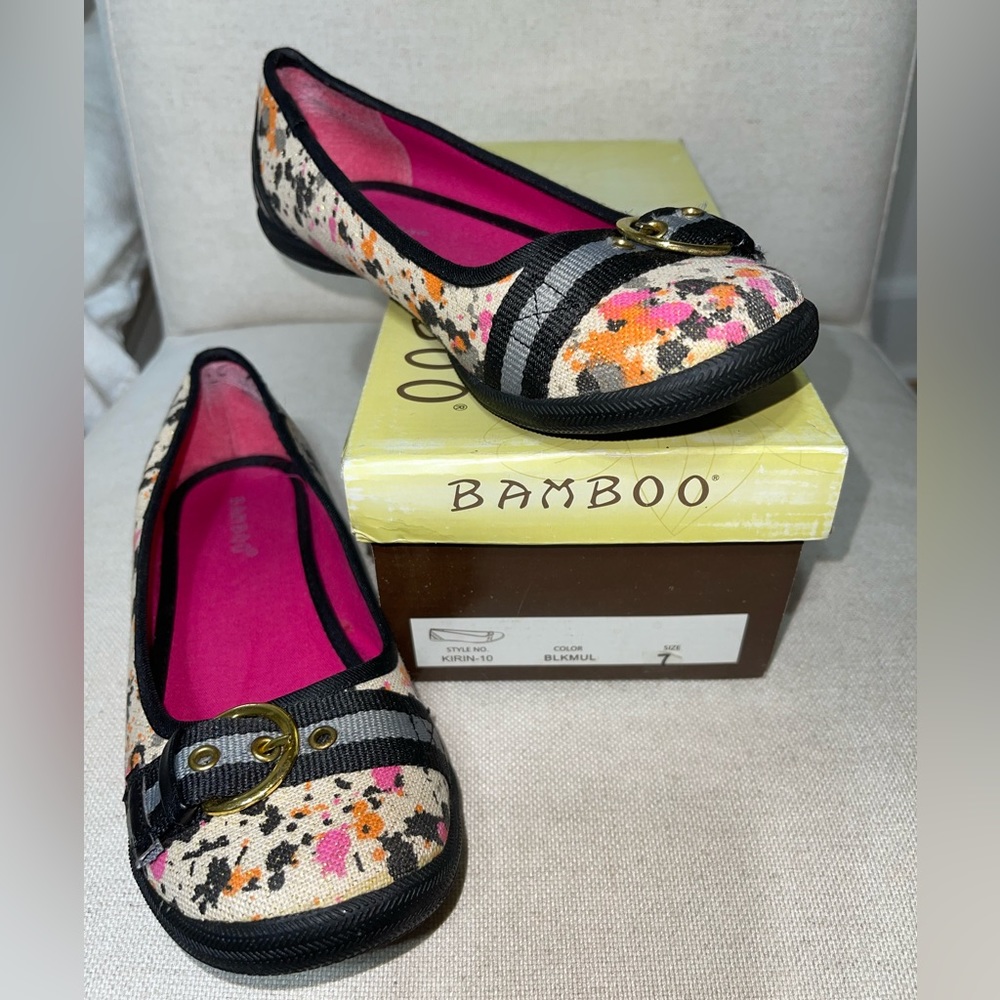 Bamboo Kirin black multi flat